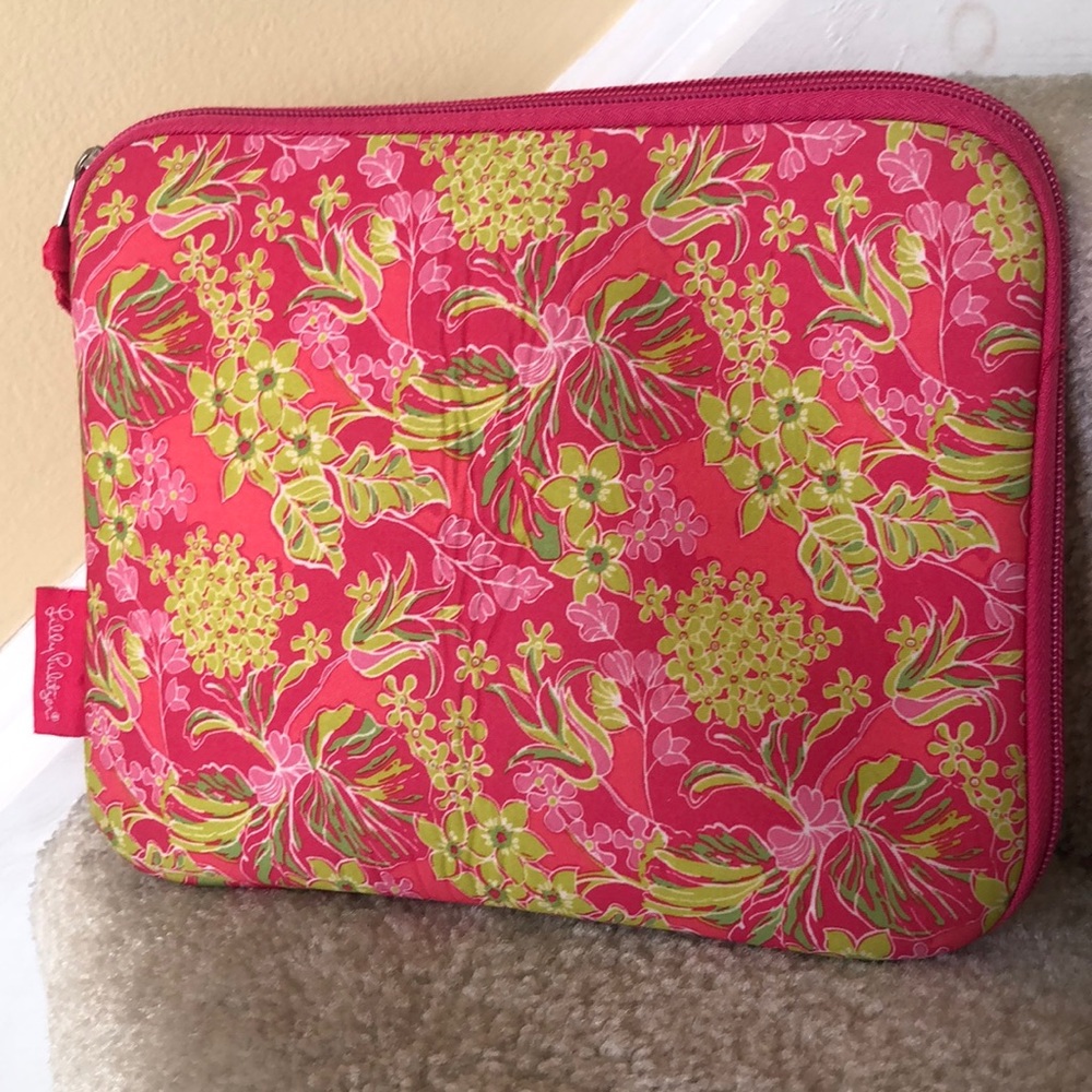 Lilly Pulitzer tech tablet sleeve in pink floral